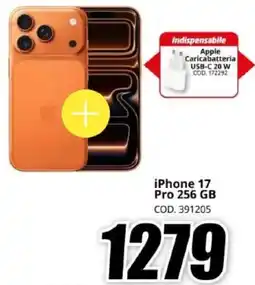 MediaWorld iPhone 17 Pro 256 GB offerta