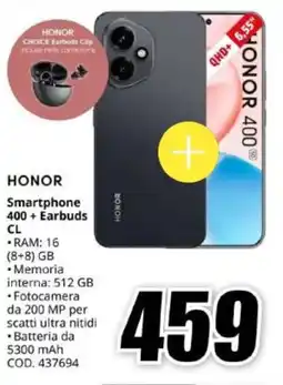 MediaWorld HONOR Smartphone 400+ Earbuds CL offerta