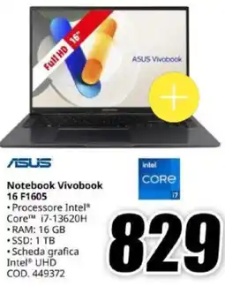 MediaWorld ASUS Vivobook 16 F1605 offerta