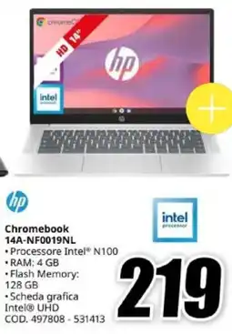 MediaWorld hp Chromebook 14A-NF0019NL offerta