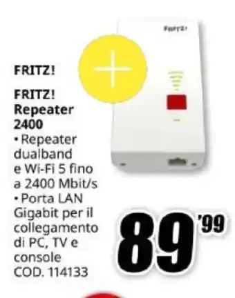 MediaWorld FRITZ! Repeater 2400 offerta