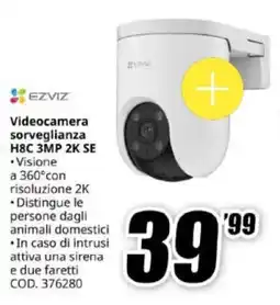 MediaWorld EZVIZ Videocamera sorveglianza H8C 3MP 2K SE offerta