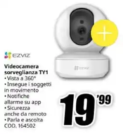MediaWorld EZVIZ Videocamera sorveglianza TY1 offerta