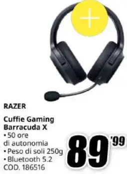MediaWorld RAZER Cuffie Gaming Barracuda X offerta