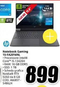 MediaWorld hp Notebook Gaming 15-FA2016NL offerta