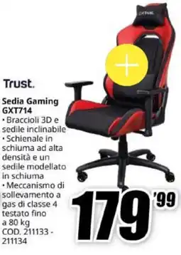 MediaWorld Trust. Sedia Gaming GXT714 offerta