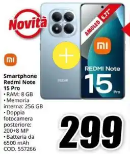 MediaWorld Xiaomi Smartphone Redmi Note 15 Pro offerta