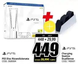MediaWorld PS5 Disc Ricondizionata + Charging Station DualSense offerta