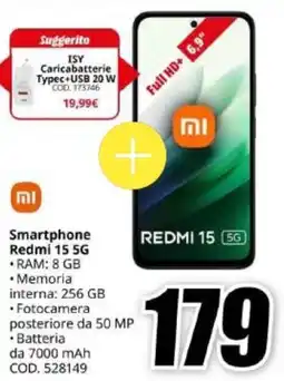 MediaWorld Xiaomi Smartphone Redmi 15 5G offerta