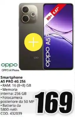 MediaWorld oppo Smartphone A5 PRO 4G 256 offerta
