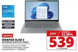 Comet Lenovo IDEAPAD SLIM 3 NOTEBOOK SLIM IPS31 15IRH8 offerta
