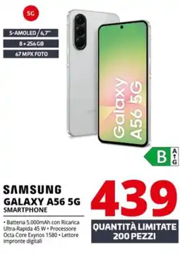 Comet SAMSUNG GALAXY A56 5G SMARTPHONE offerta