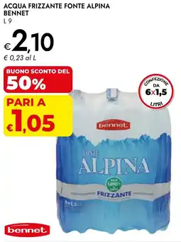 Bennet Acqua frizzante fonte alpina BENNET offerta