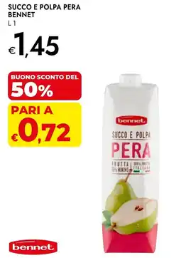 Bennet Succo e polpa pera BENNET offerta