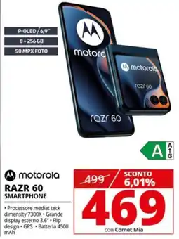 Comet motorola RAZR 60 SMARTPHONE offerta