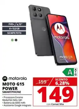 Comet motorola MOTO G15 POWER SMARTPHONE offerta