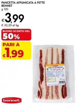 Bennet Pancetta affumicata a fette BENNET offerta