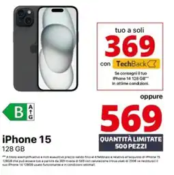 Comet iPhone 15 128 GB offerta