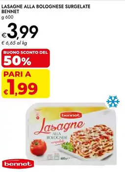 Bennet Lasagne alla bolognese surgelate BENNET offerta
