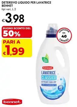 Bennet Detersivo liquido per lavatrice BENNET offerta