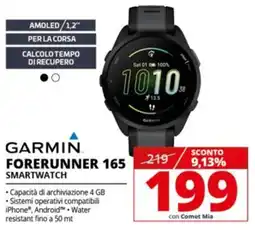 Comet Garmin forerunner 165 smartwatch offerta