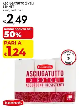 Bennet Asciugatutto 2 veli BENNET offerta