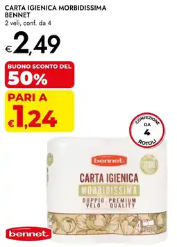 Bennet Carta igienica morbidissima BENNET offerta