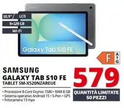 Comet SAMSUNG GALAXY TAB S10 FE TABLET SM-X520NZAREUE offerta