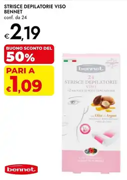 Bennet Strisce depilatorie viso BENNET offerta