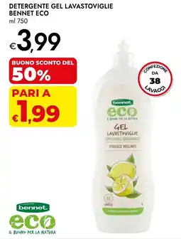 Bennet Detergente gel lavastoviglie BENNET ECO offerta