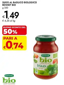 Bennet Sugo al basilico biologico BENNET BIO offerta