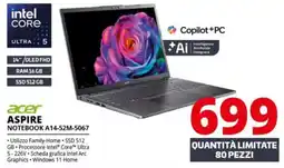 Comet acer ASPIRE NOTEBOOK A14-52M-5067 offerta