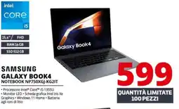 Comet SAMSUNG GALAXY BOOK4 NOTEBOOK NP750XGJ-KG2IT offerta