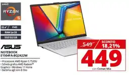 Comet ASUS NOTEBOOK E1504FA-BQ2422W offerta