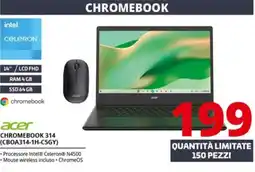 Comet acer CHROMEBOOK 314 (CBOA314-1H-C5GY) offerta