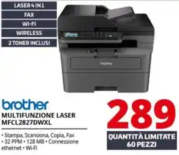 Comet brother MULTIFUNZIONE LASER MFCL2827DWXL offerta