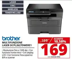 Comet brother MULTIFUNZIONE LASER DCPL2627DWERE1 offerta