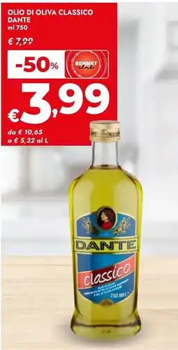 Bennet Olio di oliva classico DANTE offerta