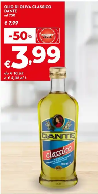 Bennet Olio di oliva classico DANTE offerta