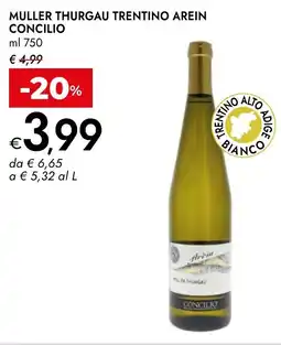Bennet Muller thurgau trentino arein CONCILIO offerta