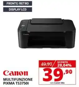 Comet canon MULTIFUNZIONE PIXMA TS37501 offerta