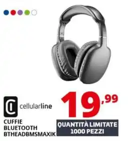 Comet Cellularline cuffie bluetooth btheadbmsmaxik offerta