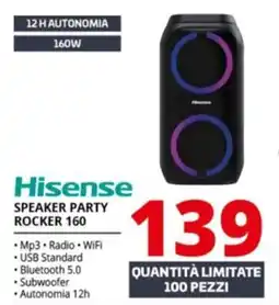 Comet Hisense speaker party rocker 160 offerta