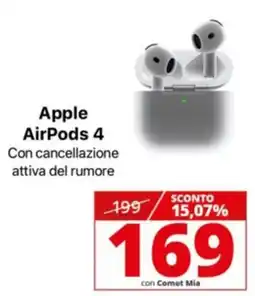 Comet Apple AirPods 4 offerta