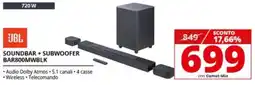 Comet JBL SOUNDBAR + SUBWOOFER BAR800MWBLK offerta