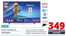 Comet Hisense Smart TV QLED 55" 4K QLED Display offerta