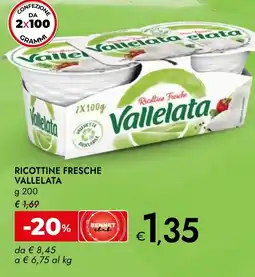 Bennet Ricottine fresche VALLELATA offerta