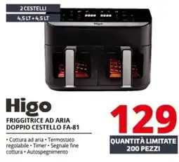 Comet Higo FRIGGITRICE AD ARIA DOPPIO CESTELLO FA-81 offerta