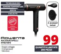 Comet Rowenta ASCIUGACAPELLI HY8310F0 offerta