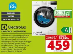 Comet Electrolux LAVATRICE EW6FBG210G offerta